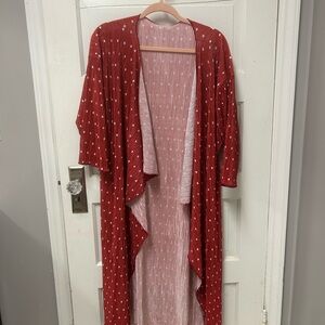 Red and white Polka Dot Women's Kimono